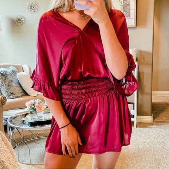 Koch Mini Dress Smocked light Blue summer vacation party - Picture 1 of 6